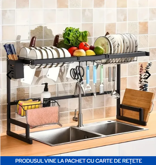 Organizator Pentru Chiuvetă Din Oțel Premium (Dimensiuni: 85x52x32 cm)